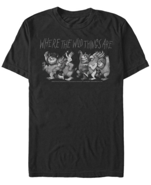 Fifth Sun Men's Where The Wild Things Are Wild Things Short Sleeve T-shirt In Black