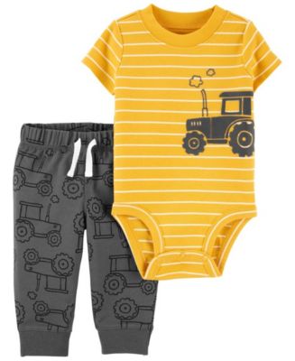Carter's Baby Boys Construction Bodysuit Pant Set, 2 Pieces - Macy's