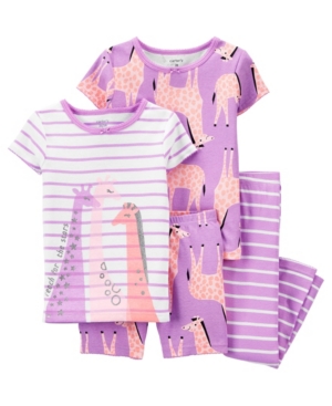 Carter's Baby Girls Giraffe Pajama Set 4 Pieces