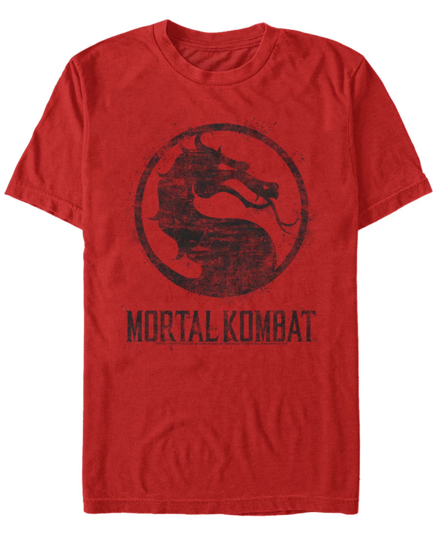 Мужская футболка Fifth Sun Mortal Kombat Klassic Splatter Logo Short Sleeve, цвет: Красный — фото 1