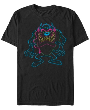 Fifth Sun Men's Looney Tunes Taz Neon Short Sleeve T-shirt In Black