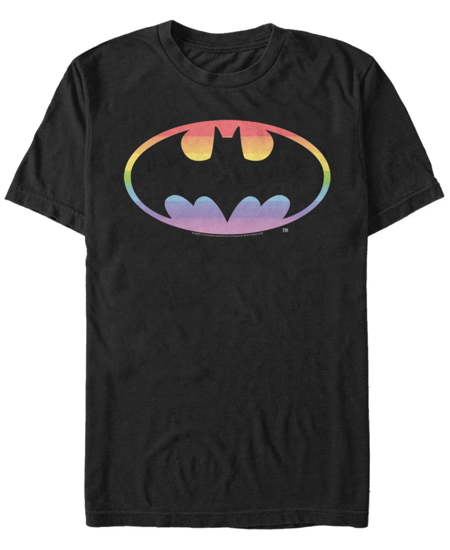 Мужская футболка Fifth Sun Batman Rainbow Bat Symbol Short Sleeve, цвет: Чёрный — фото 1