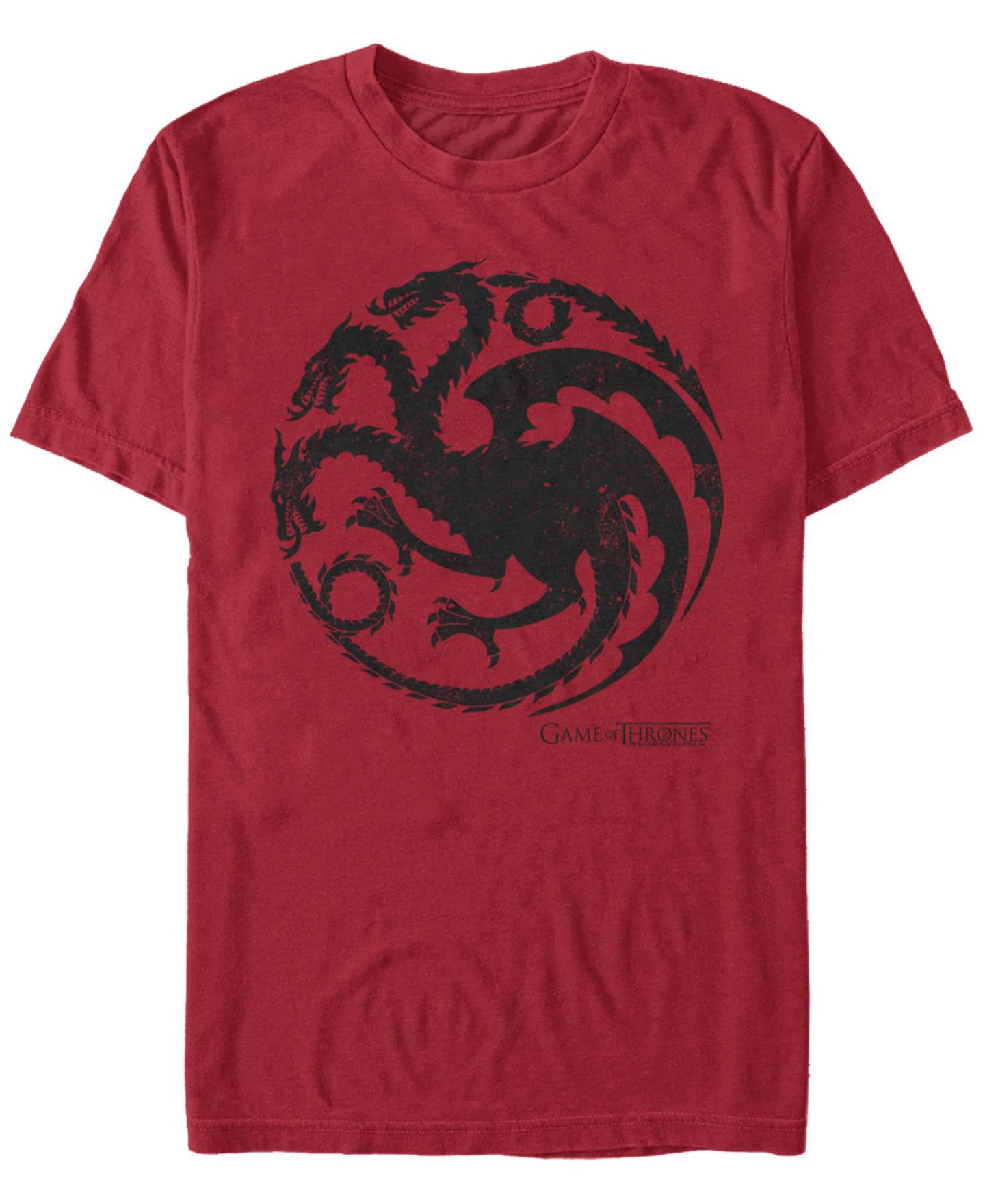 Мужская футболка Fifth Sun Game of Thrones Targaryen Dragon Short Sleeve, цвет: Красный — фото 1