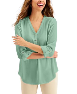macys green tops