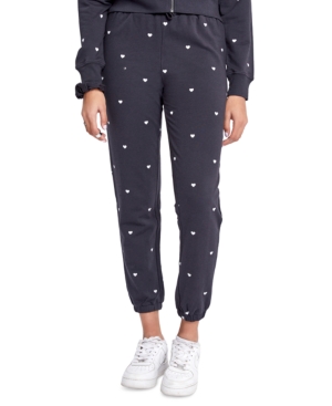 Sundown By Splendid Juniors' Heart-Print Jogger Pants