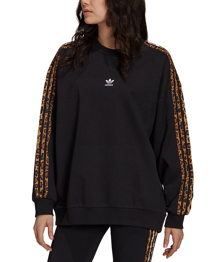 adidas Women's Cotton Animal-Print Sweatshirt & Reviews - Tops - Women -  Macy's