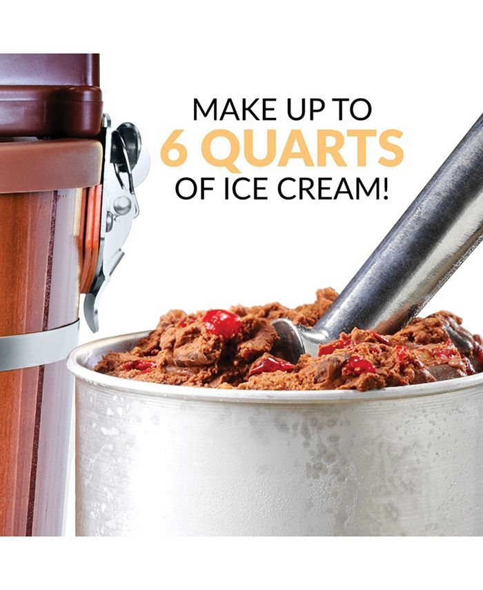 Nostalgia ICMP600WD 6Quart Wood Bucket Ice Cream Maker & Reviews