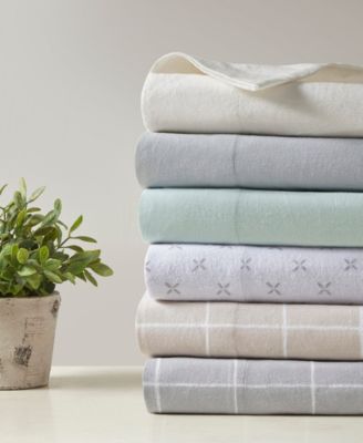 Beautyrest Oversized Flannel Oversized Cotton Flannel Sheet Sets Bedding In Seafoam Solid