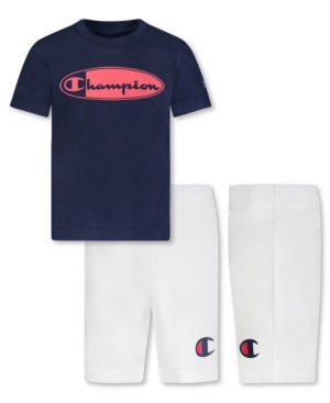 Little Boys Short Sleeve Tees and Short Set of 2