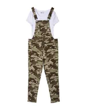 Big Girls Knit Overall with Knit Tee Set 2 Pieces