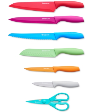 Tomodachi Jewels 13-pc. Knife Set With Kitchen Shears & Matching Blade Guards In Multi
