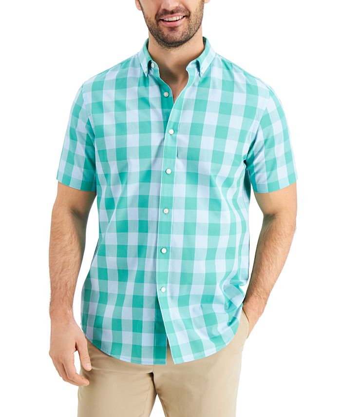 Club Room Men's Short Sleeve Printed Shirt, Created for Macy's ...
