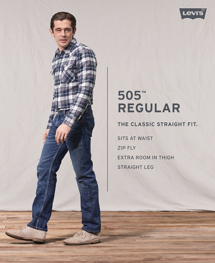 Levi's Men's 505 Regular Fit Eco Performance Jeans & Reviews - Jeans ...