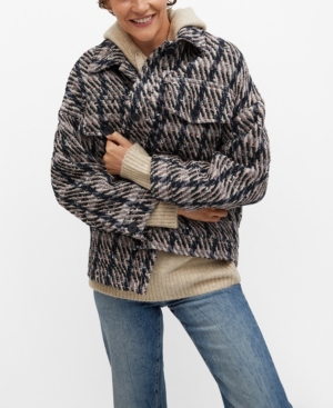 Mango Women's Check Tweed Jacket