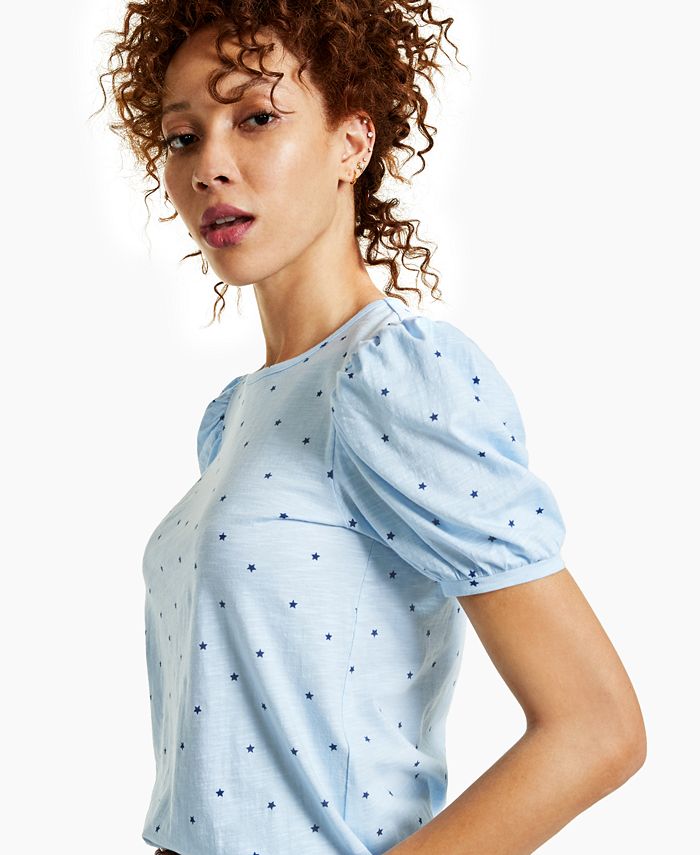 macys puff sleeve tops