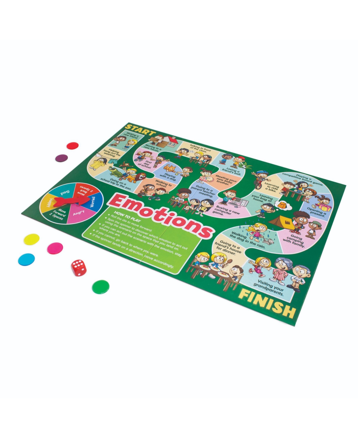 Junior Learning Social Skills Board Games - 4 Educational Board Games in 1