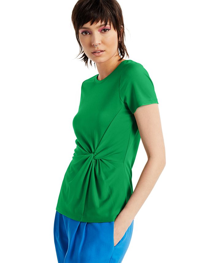 Ponte Knit Twist Top