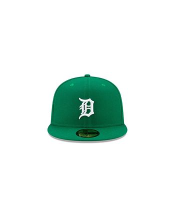 Men's New Era Kelly Green Detroit Tigers Logo White 59FIFTY Fitted Hat