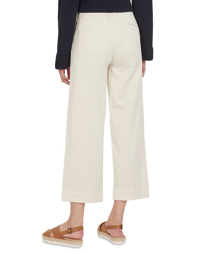 Barbour Summer Cabin Cropped Wide-Leg Trousers - Macy's