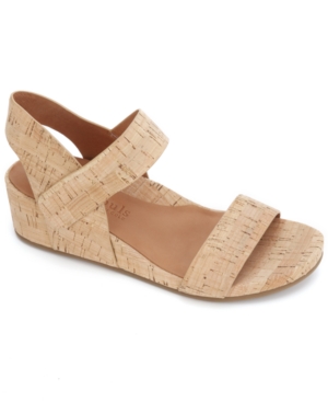 Gentle Souls By Kenneth Cole Women's Gianna Strappy Wedge Sandals Women's Shoes In Natural