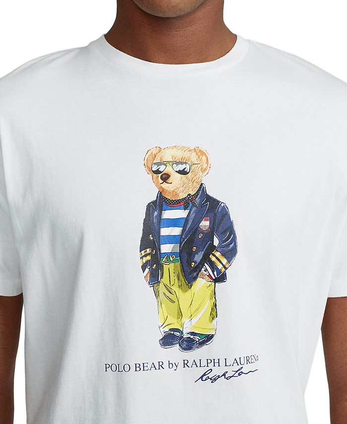 Polo Ralph Lauren Men's Big & Tall Marina Polo Bear Jersey T-Shirt ...