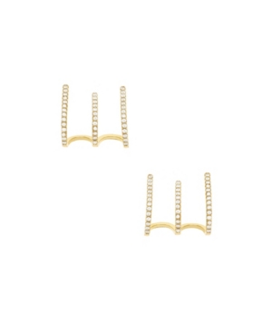 Shop Ettika Ear Wrap Stud With Cubic Zirconia In Gold Plated