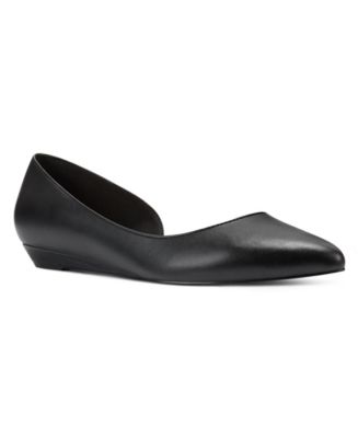 Nine West Women's Saige D'orsay Pointy Toe Slip-on Flats - Macy's