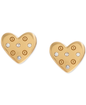 Olivia Burton Screw Heart Stud Earrings In Gold