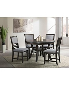 Taylor Dining 5-Pc Set (47" x 30" Round Dining table, & 4 Side Chairs)