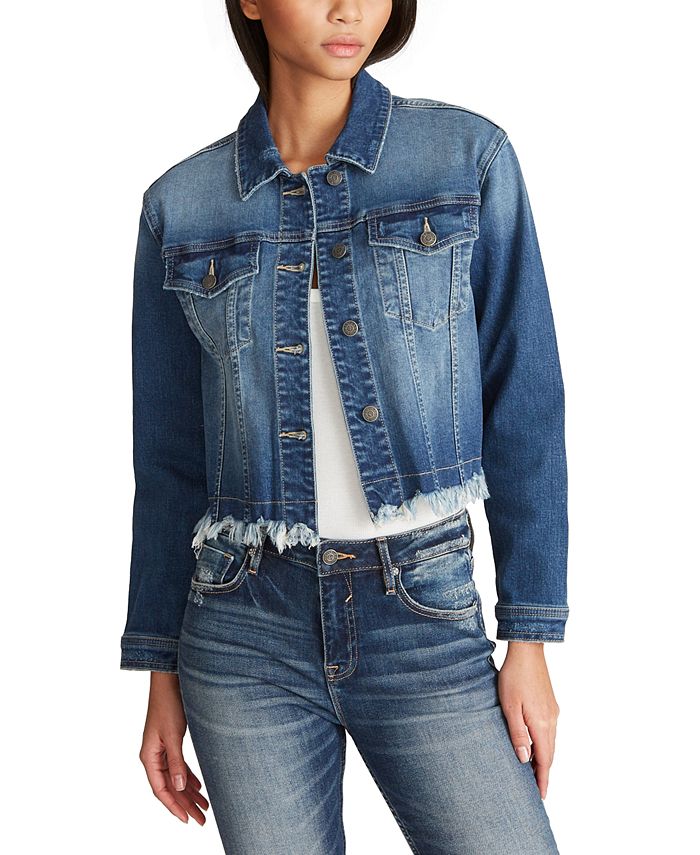 Vigoss Jeans Cropped Denim Jacket & Reviews - Jackets & Blazers - Women ...