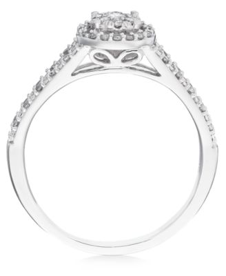 Diamond Promise Ring in 10k White Gold ( 1/4 ct. t.w.)  