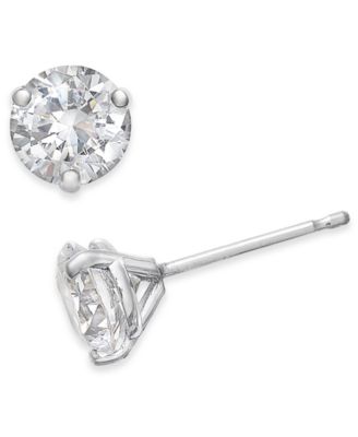 Near Colorless Certified Diamond Stud Earrings (1-1/4 ct. t.w.) in 18k White or Yellow Gold