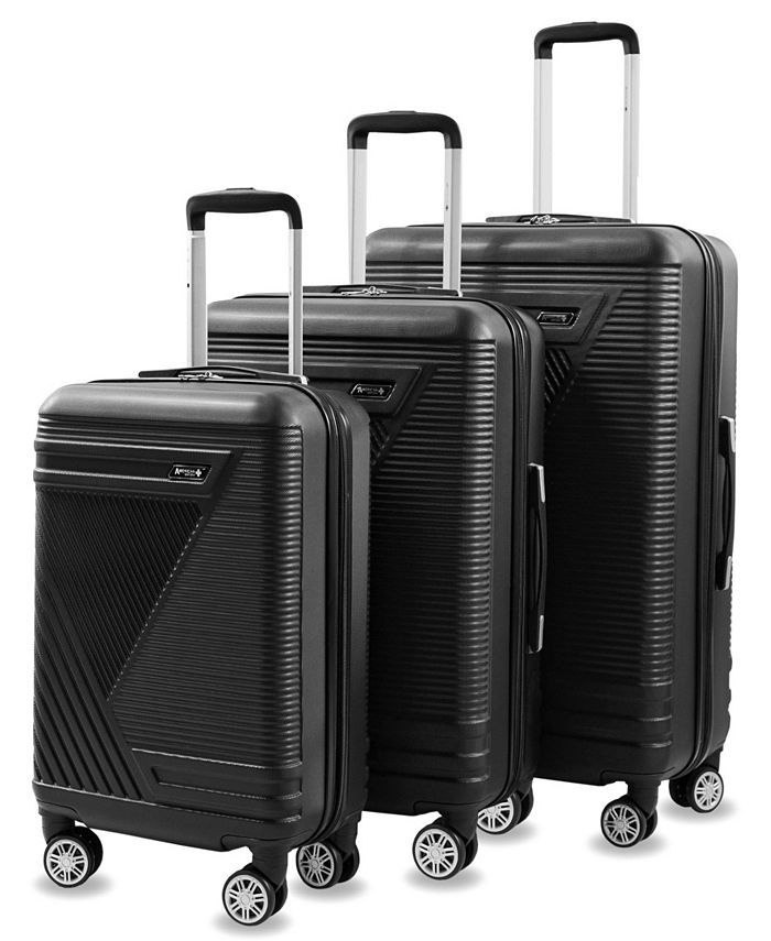 American Sport Plus Abstract Expandable 3pc Spinner Luggage Set - Macy's