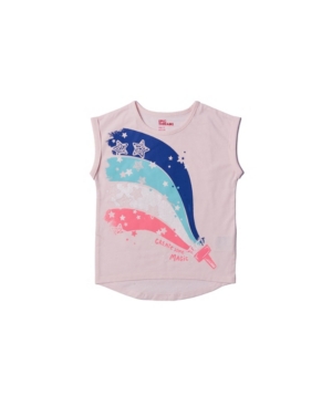 Toddler Girls Short Sleeve Graphic with Text Tee