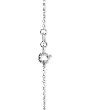 Macy's - Cubic Zirconia Teardop 18" Pendant Necklace in Sterling Silver & 14k Gold-Plate