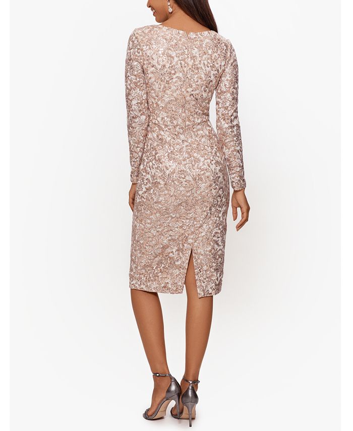 XSCAPE Sequin & Lace Dress - Macy's