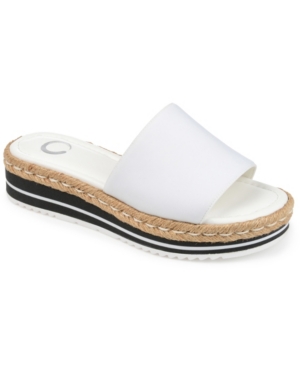 JOURNEE COLLECTION WOMEN'S ROSEY ESPADRILLE PLATFORM WEDGE SANDALS 