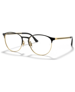 Ray Ban Ray-ban Rx6375 Unisex Round Eyeglasses In Gold Blk