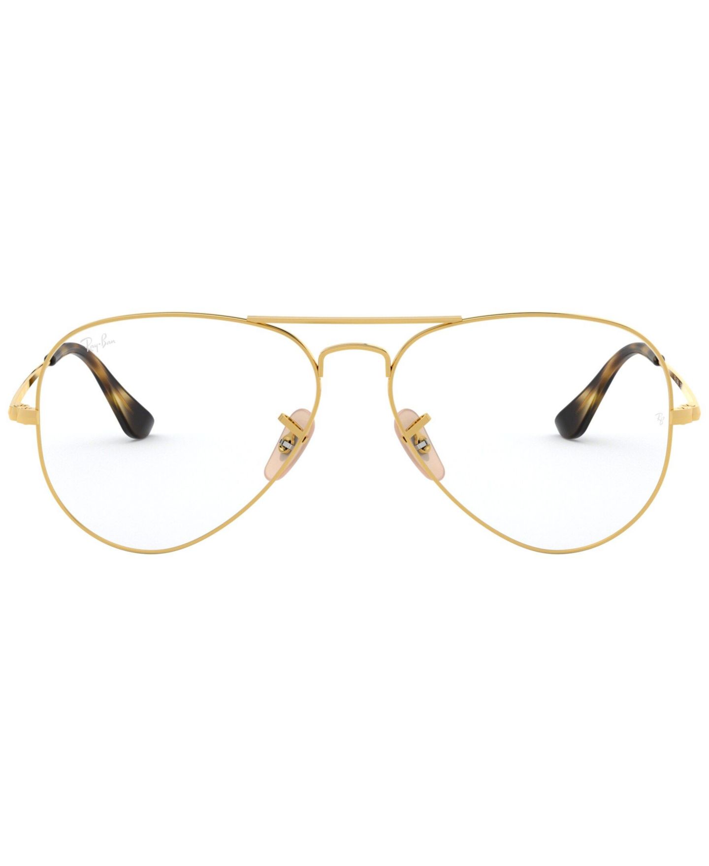Очки Ray-Ban Unisex Pilot/Aviator Metal RB6489 Aviator Optics Eyeglasses, цвет: Золотой — фото 3