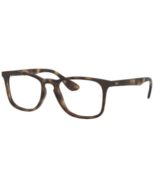 Ray Ban Transparent Square Unisex Eyeglasses Rx7074 5365 50 In Rubber Dk