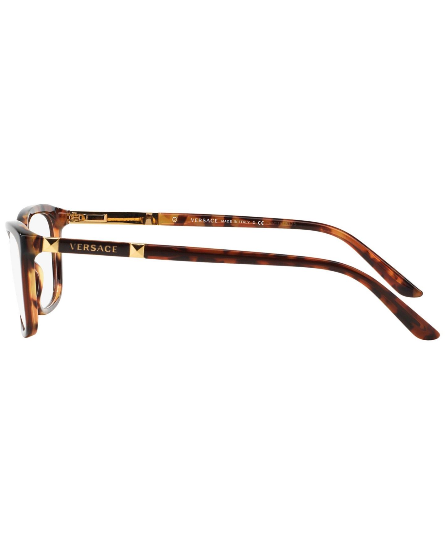 Женские очки Versace Woman Cat Eye Plastic VE3186 Eyeglasses, цвет: Янтарный — фото 2