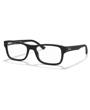Ray Ban Ray-ban Rx5268 Unisex Rectangle Eyeglasses In Blue Black