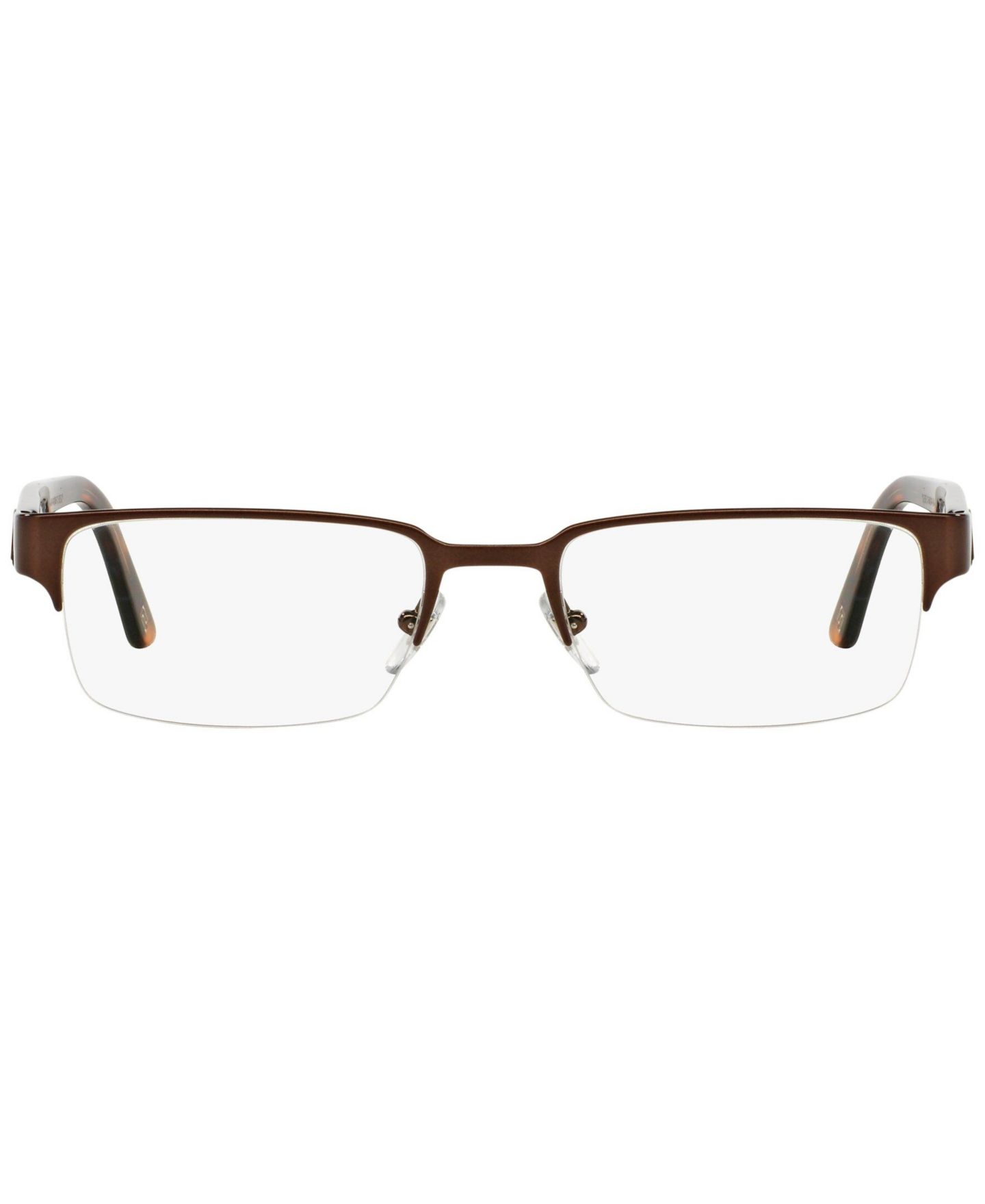 Мужские очки Versace Man Rectangle Metal VE1184 Eyeglasses, цвет: Коричневый — фото 3