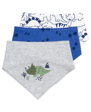 Mac & Moon Baby Boys Bandana Bib with Dinosaur Print 3 Pack