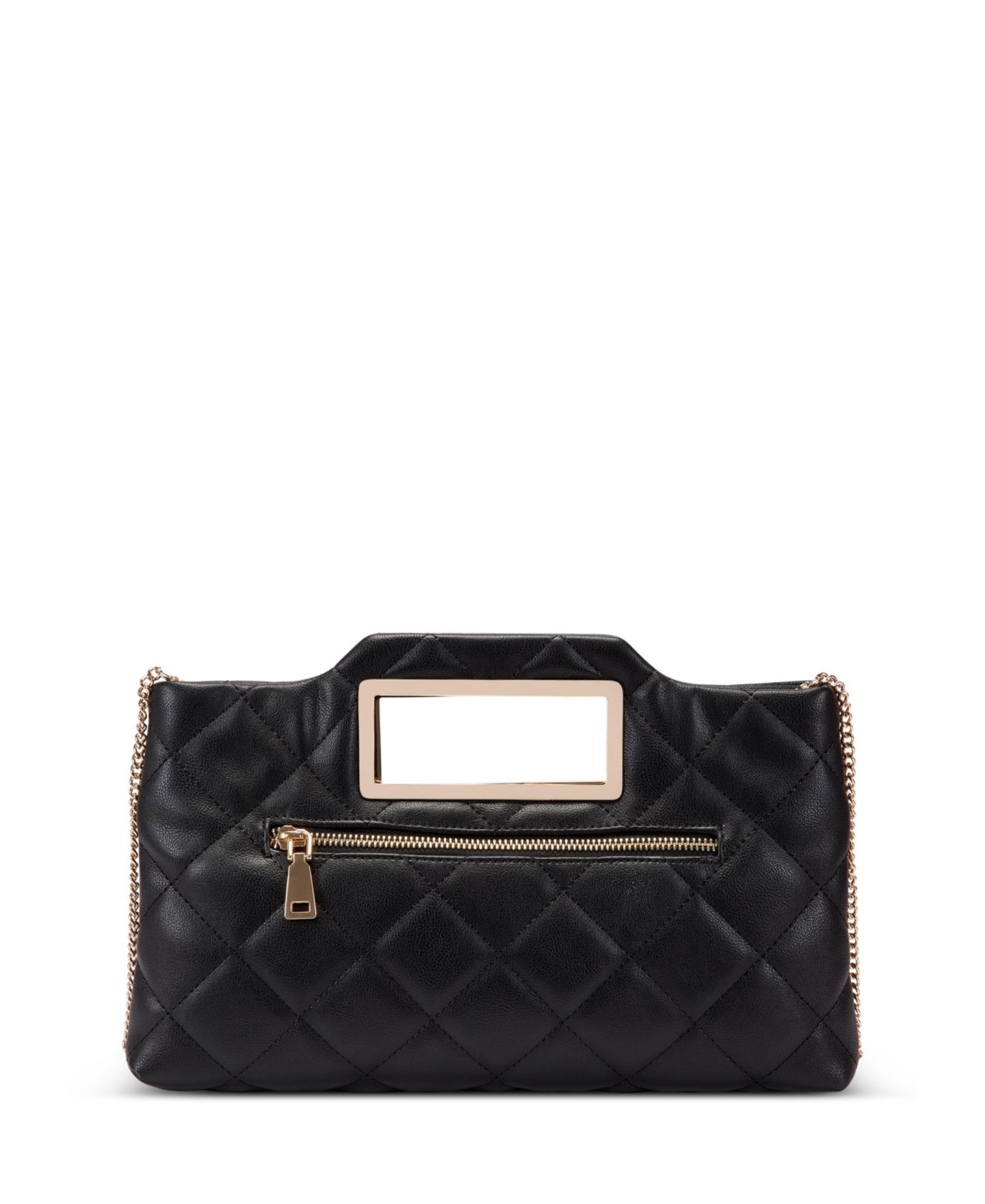 Женский клатч I.N.C. International Concepts Juditth Handle Quilted Clutch, цвет: Чёрный / Золотой — фото 4
