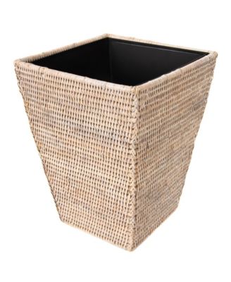 Artifacts Trading Company Square Tapered Waste Basket with Metal Liner