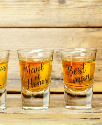 Lillian Rose Bride, Groom, Maid Of Honor, And Best Man Shot Glass...