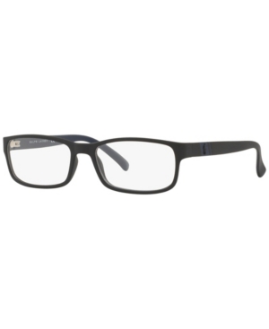 Polo Ralph Lauren Ph2154 Men's Rectangle Eyeglasses In Matte Blac