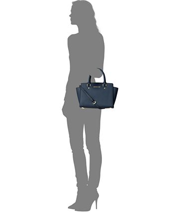 Michael Kors Selma Saffiano Leather medium satchel and matching wallet