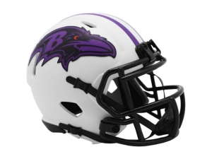 Riddell Baltimore Ravens Speed Lunar Eclipse Alt Mini Helmet In White/purple